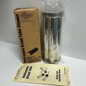 The Pampered Chef Antique Valtompia Bread Tube Flower Made In Taiwán NEW In Box